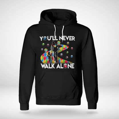 You'll never walk alone The Autism T-Shirt, Gift for People with Depression,