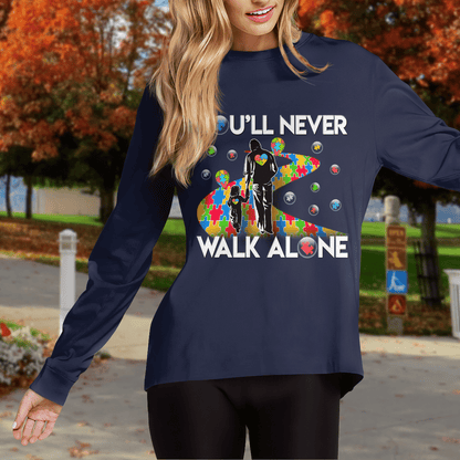 You'll never walk alone The Autism T-Shirt, Gift for People with Depression,