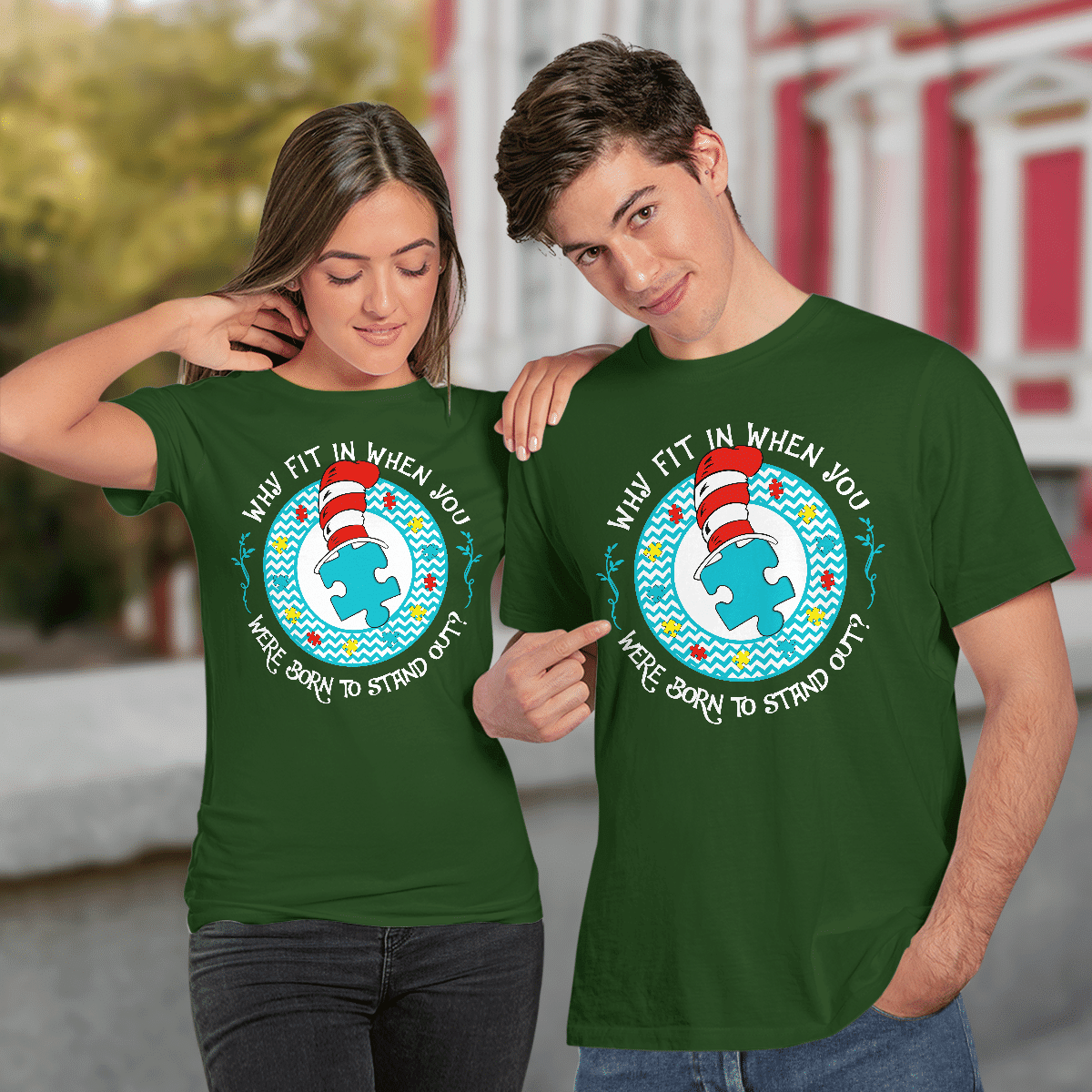 Why Fit In When You The Autism T-Shirt, Gift for People with Depression,