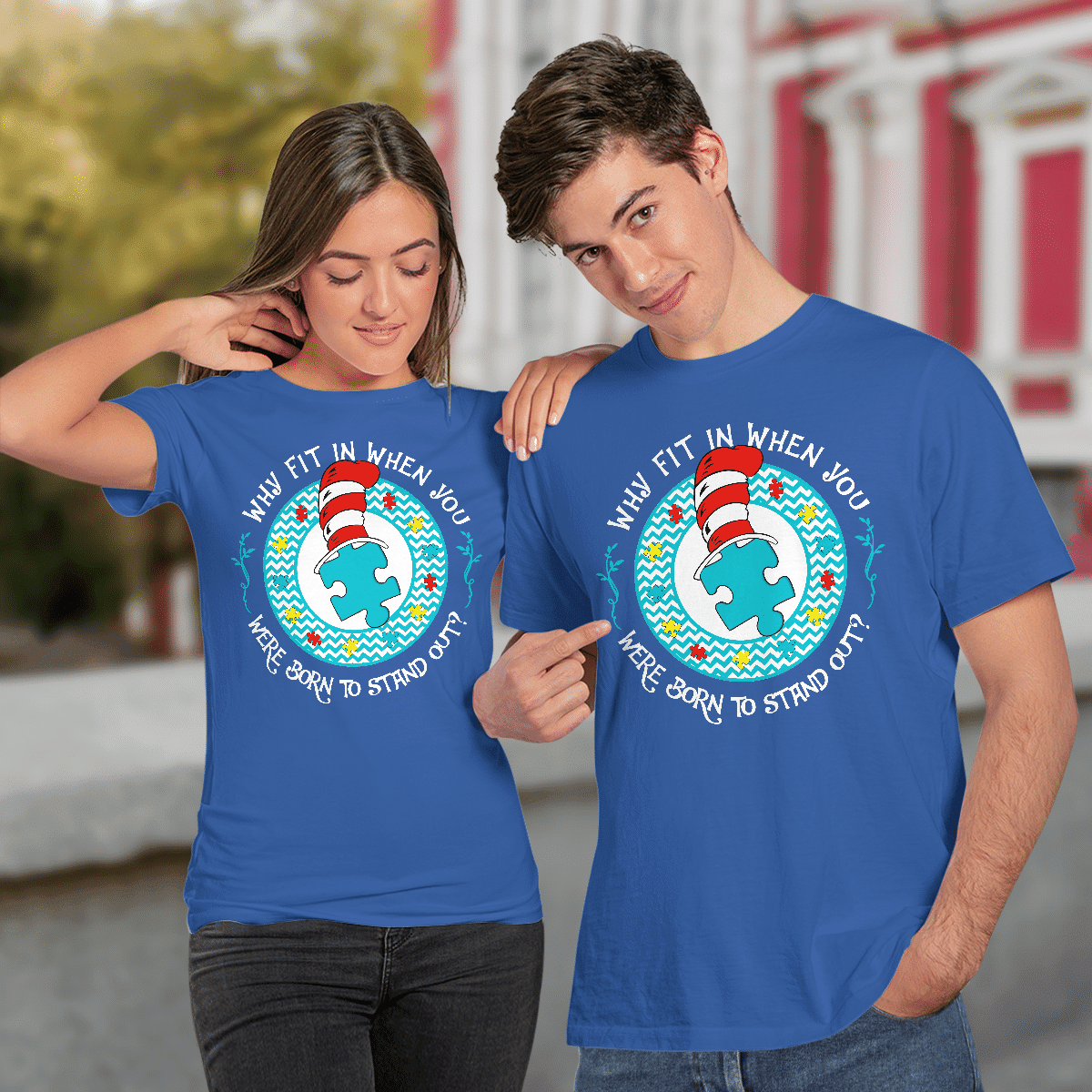 Why Fit In When You The Autism T-Shirt, Gift for People with Depression,