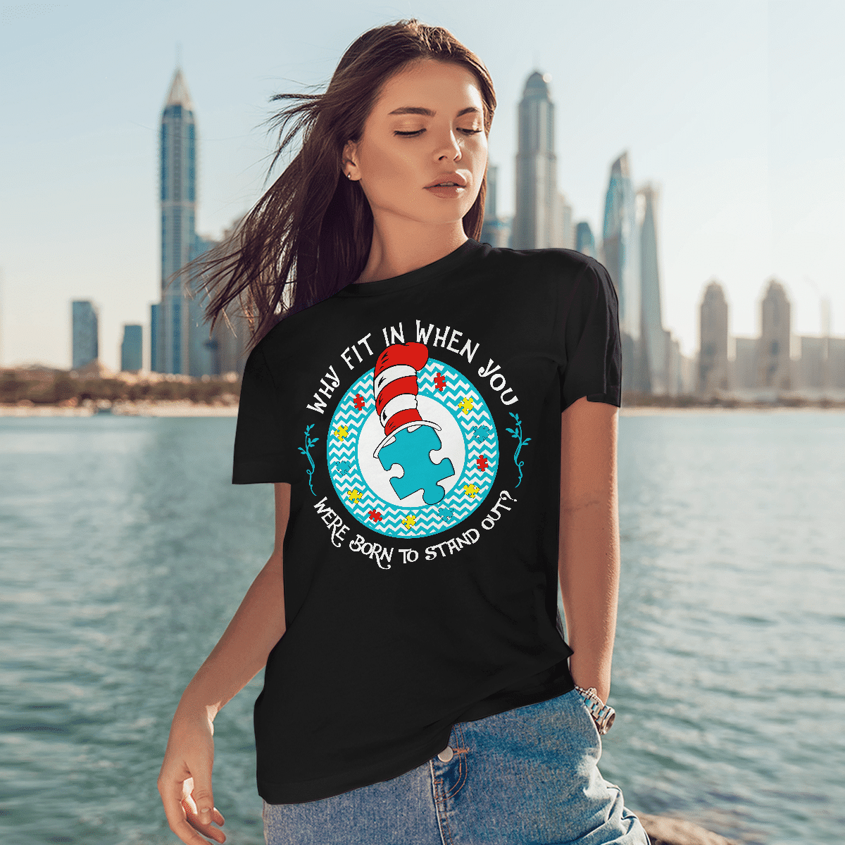 Why Fit In When You The Autism T-Shirt, Gift for People with Depression,