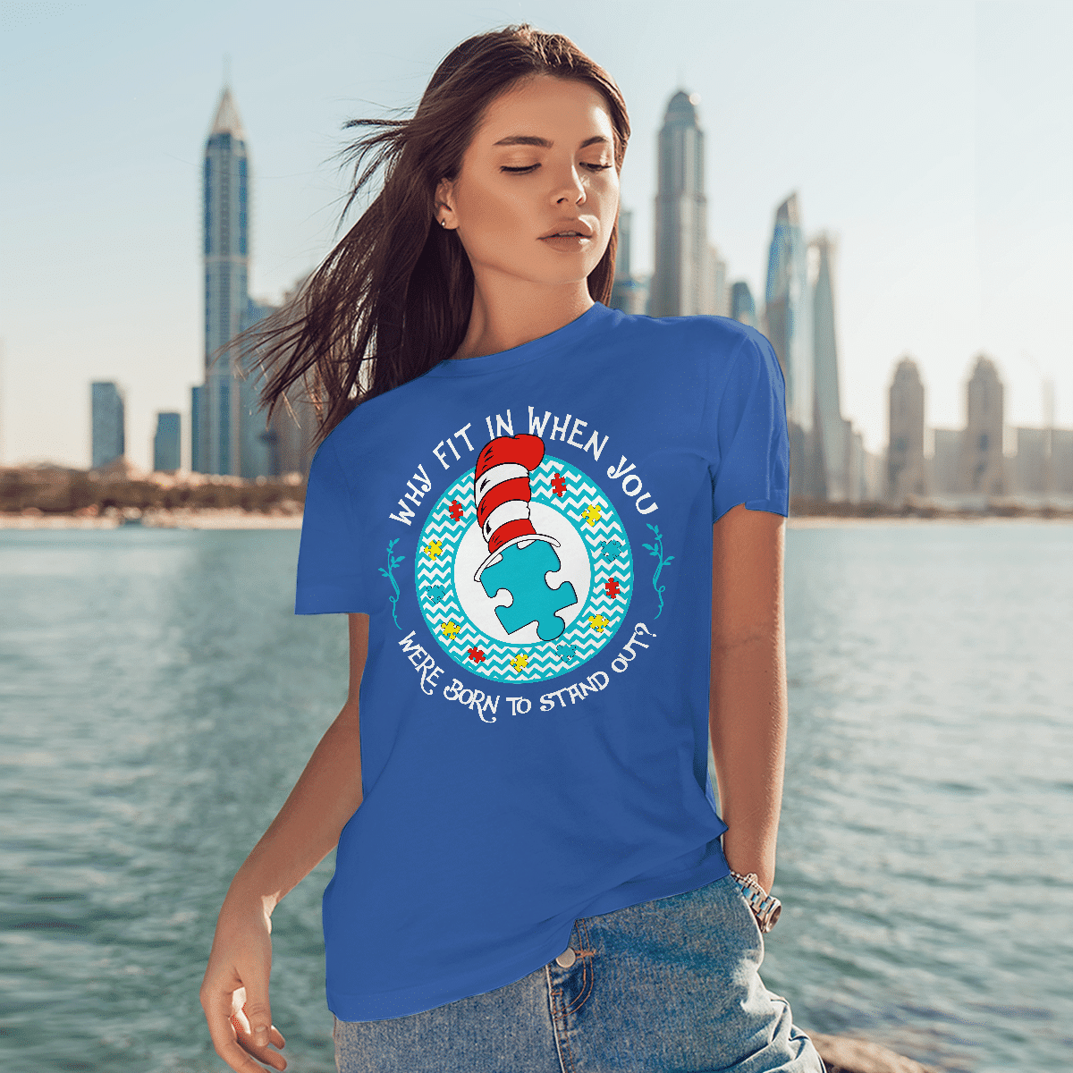 Why Fit In When You The Autism T-Shirt, Gift for People with Depression,