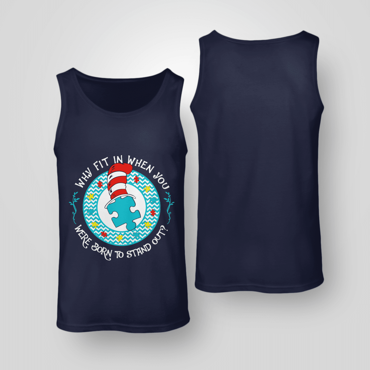 Why Fit In When You The Autism T-Shirt, Gift for People with Depression,