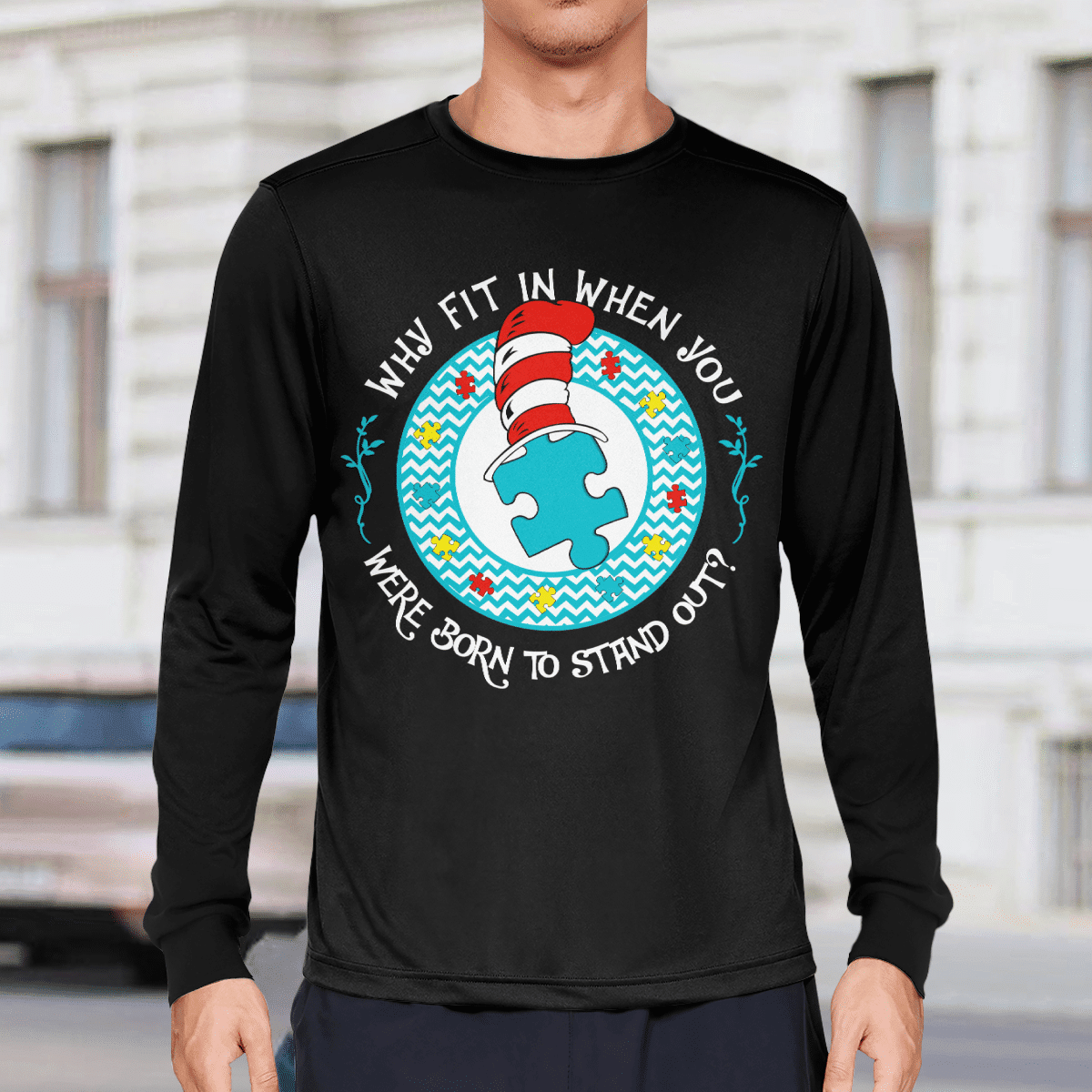 Why Fit In When You The Autism T-Shirt, Gift for People with Depression,