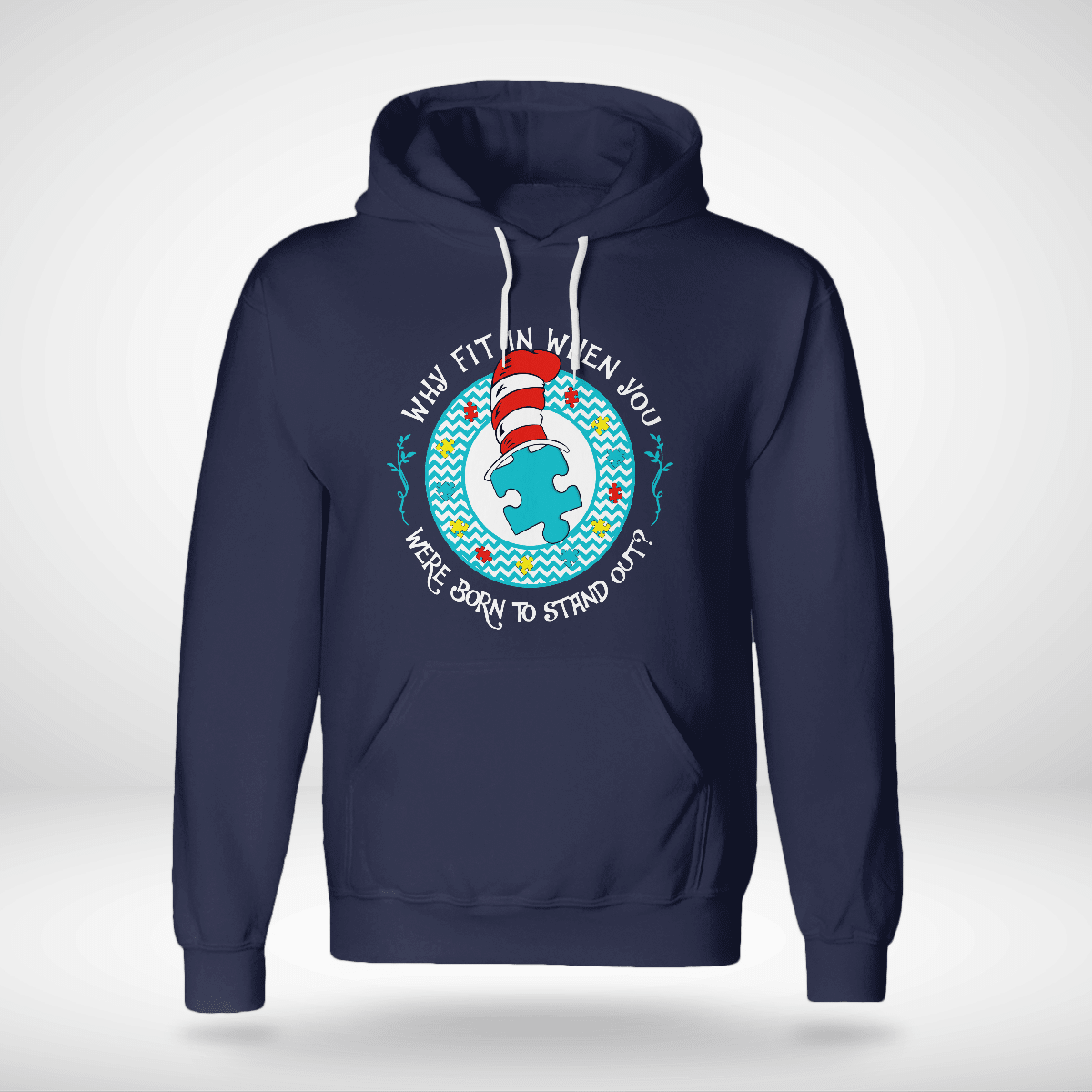 Why Fit In When You The Autism T-Shirt, Gift for People with Depression,