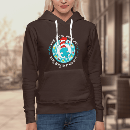 Why Fit In When You The Autism T-Shirt, Gift for People with Depression,