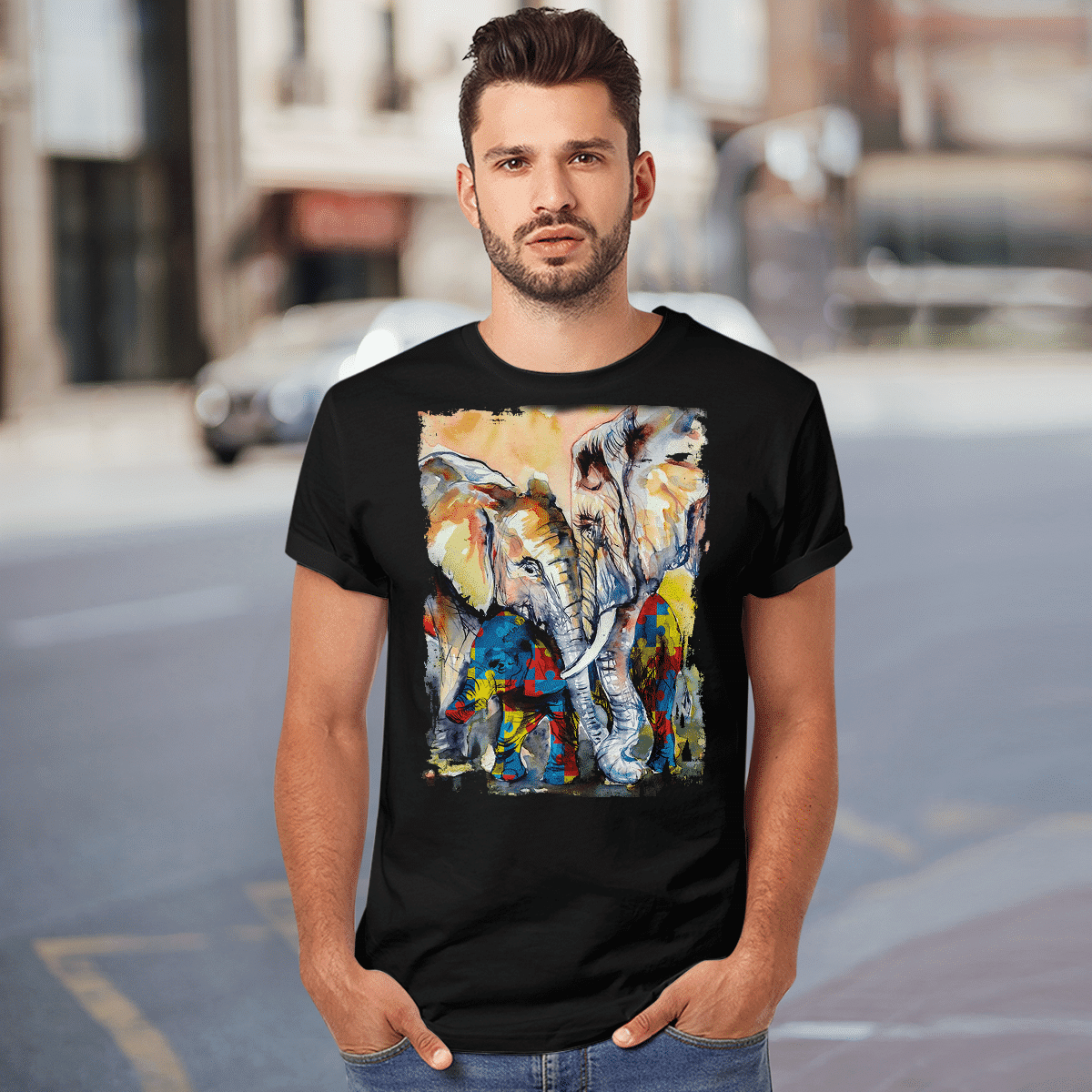 Autism - Elephant The Autism T-Shirt, Gift for People with Depression,