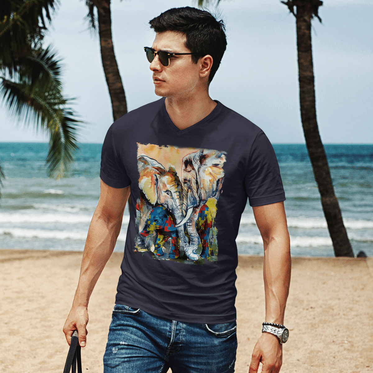 Autism - Elephant The Autism T-Shirt, Gift for People with Depression,