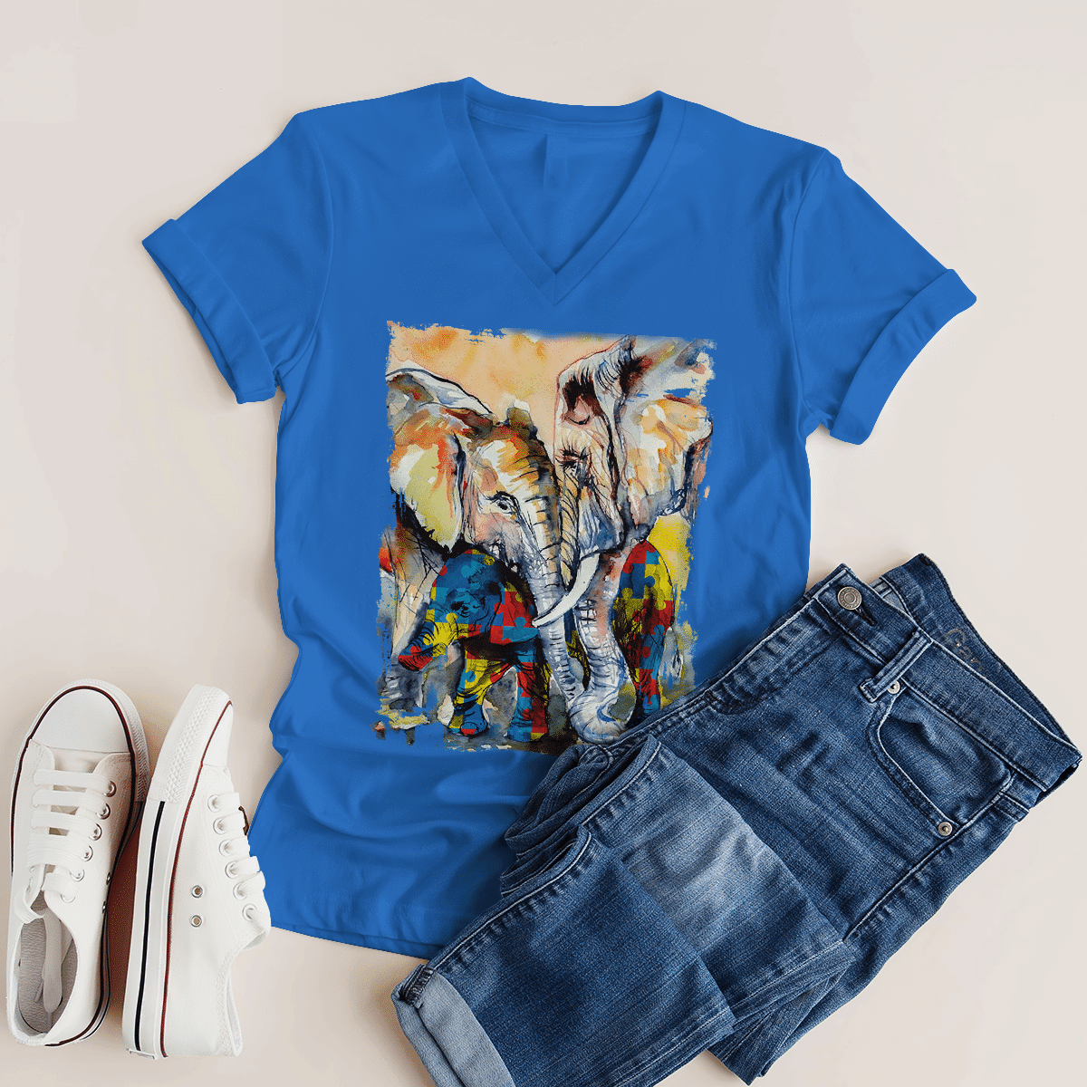 Autism - Elephant The Autism T-Shirt, Gift for People with Depression,