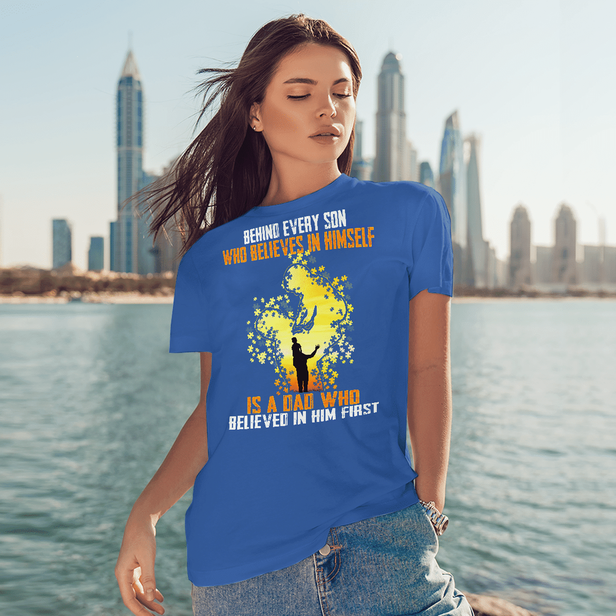 Behind every son The Autism T-Shirt, Gift for People with Depression,
