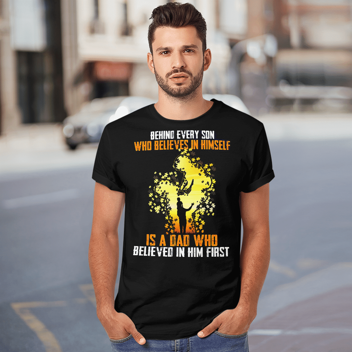 Behind every son The Autism T-Shirt, Gift for People with Depression,