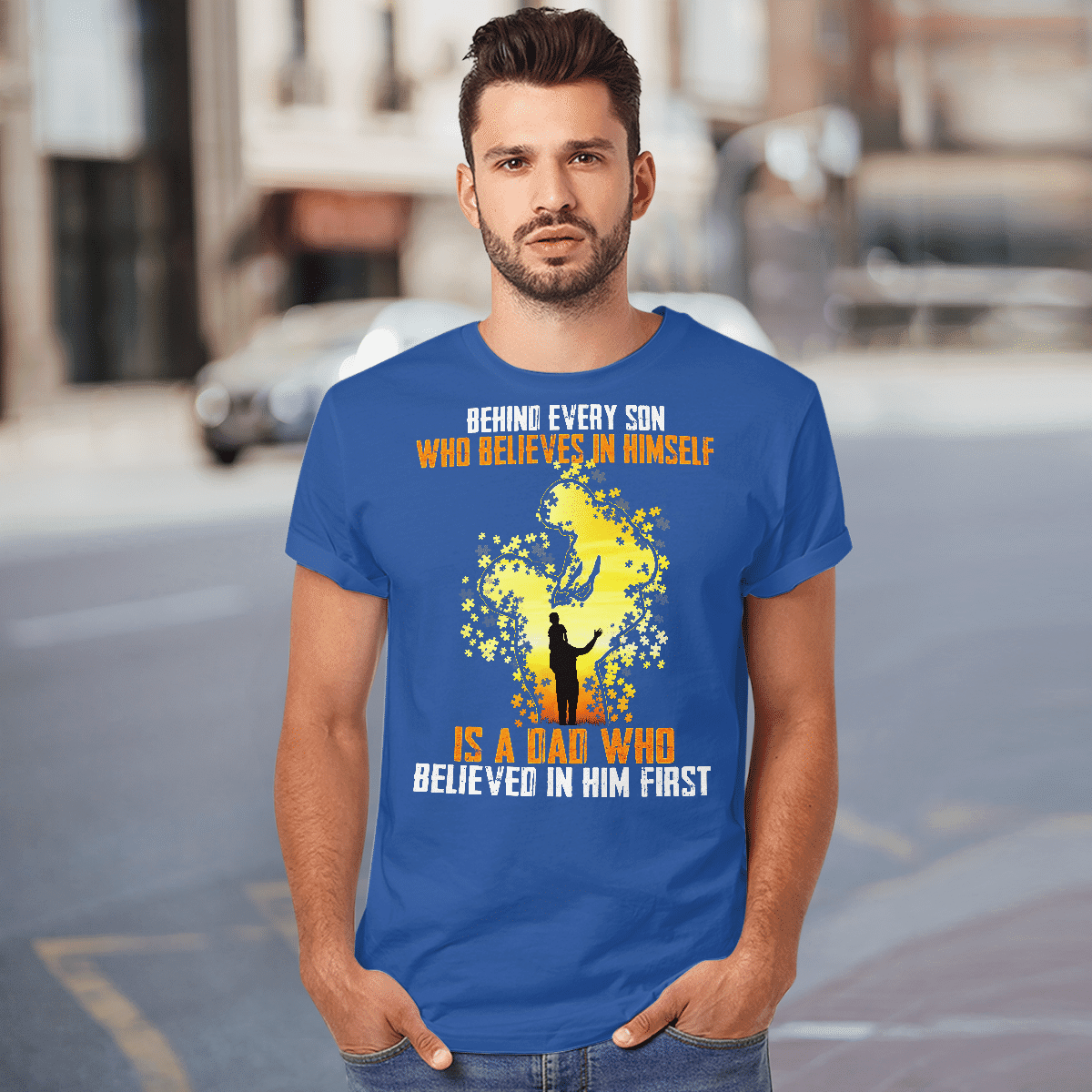 Behind every son The Autism T-Shirt, Gift for People with Depression,