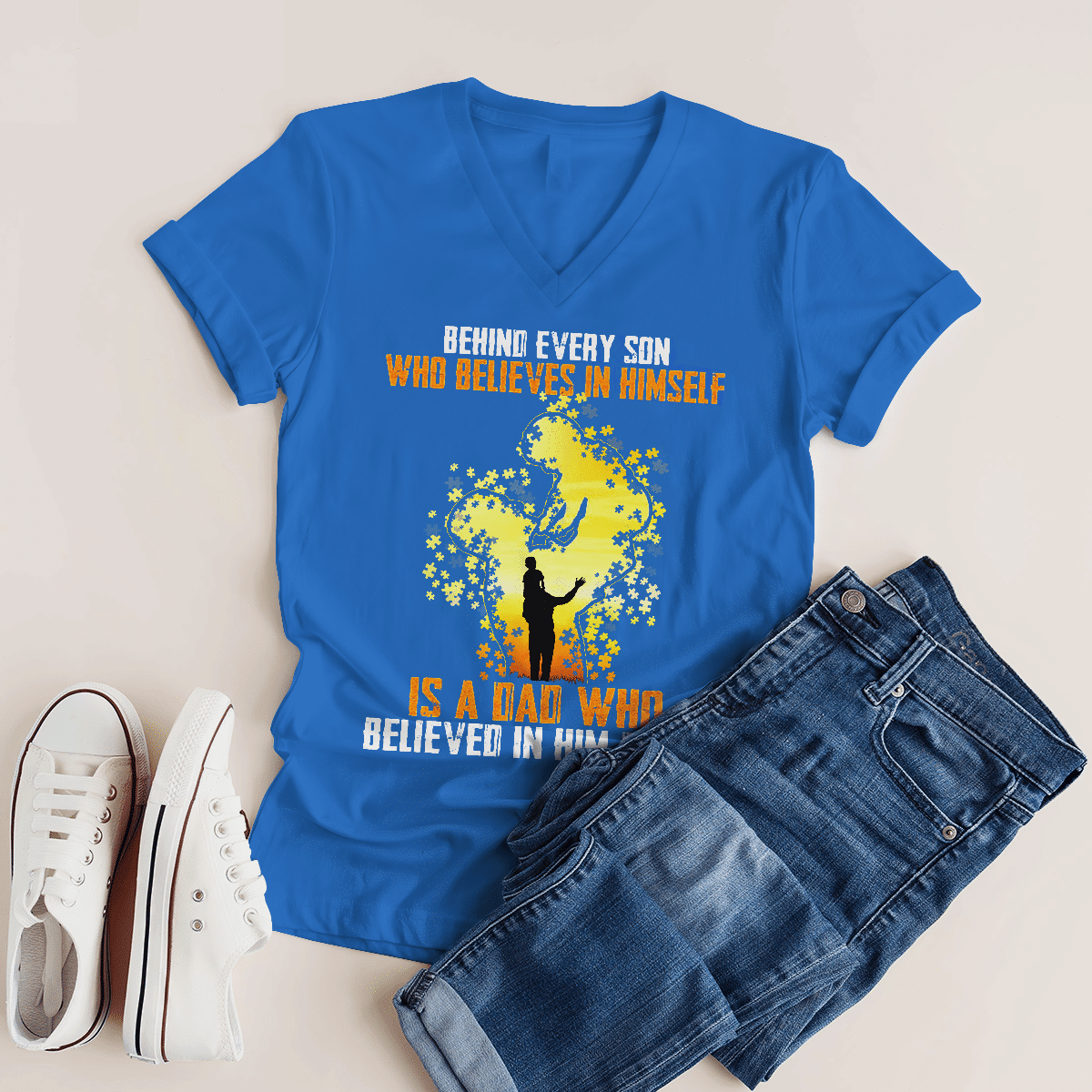 Behind every son The Autism T-Shirt, Gift for People with Depression,