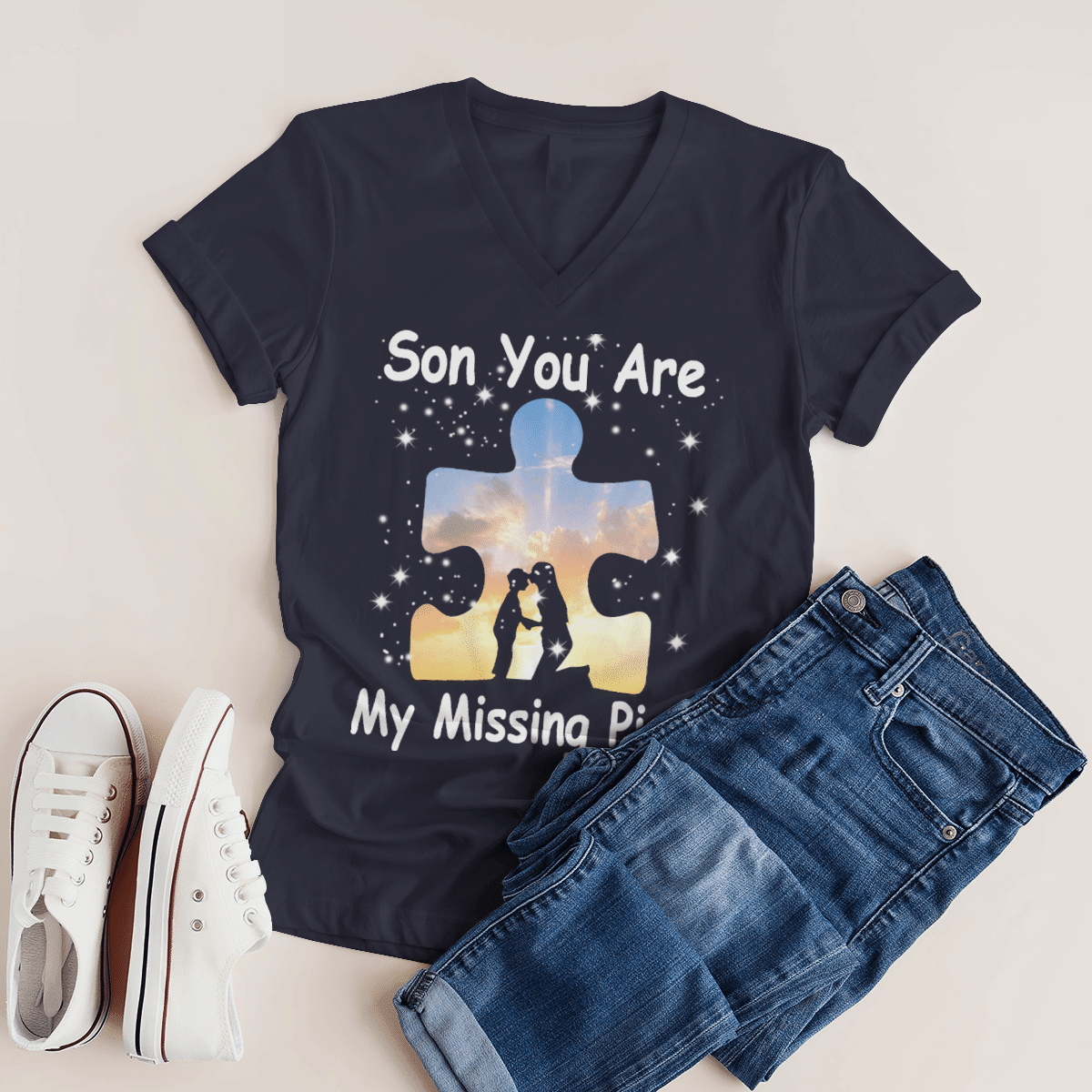 Son you are my missing pieve The Autism T-Shirt, Gift for People with Depression,
