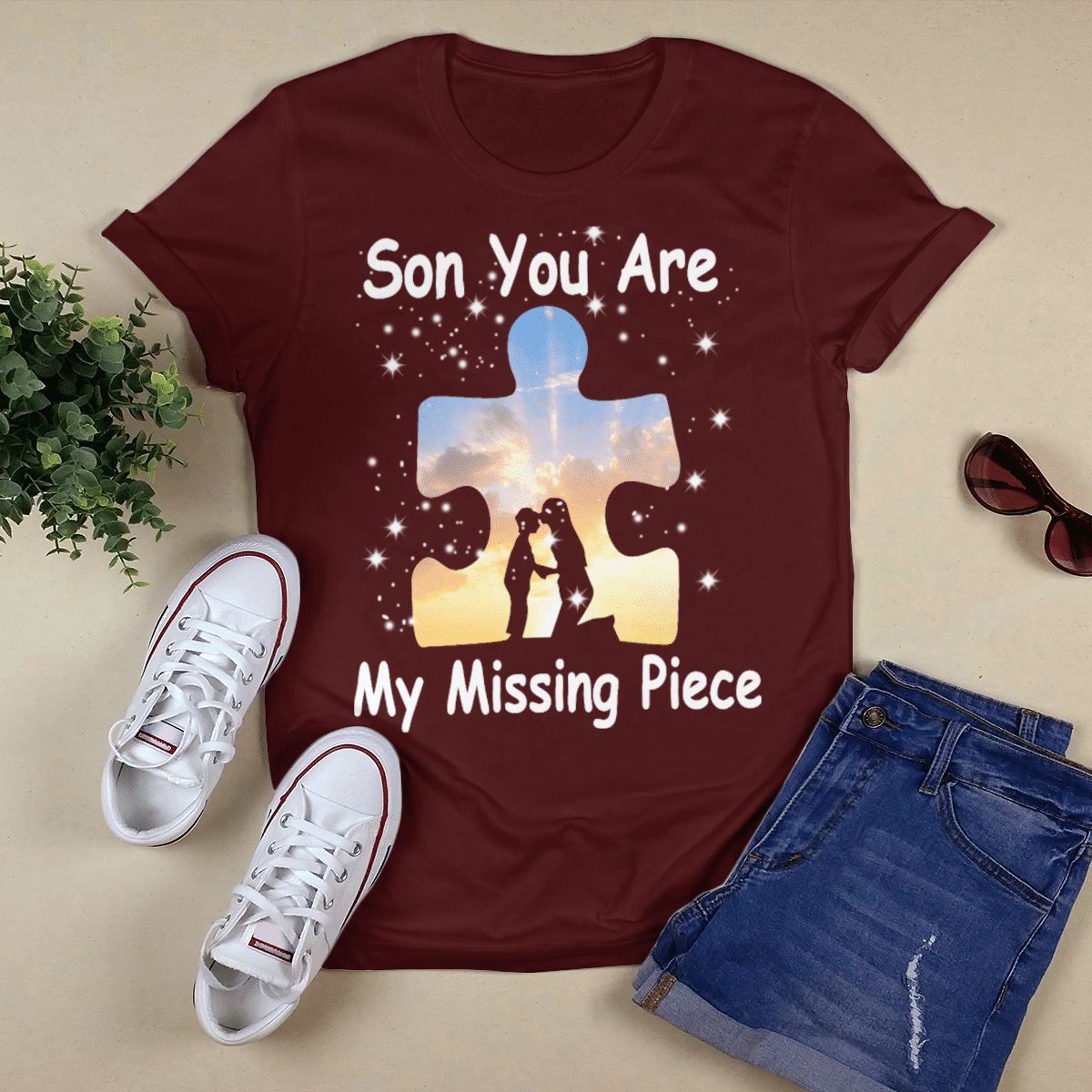 Son you are my missing pieve The Autism T-Shirt, Gift for People with Depression,