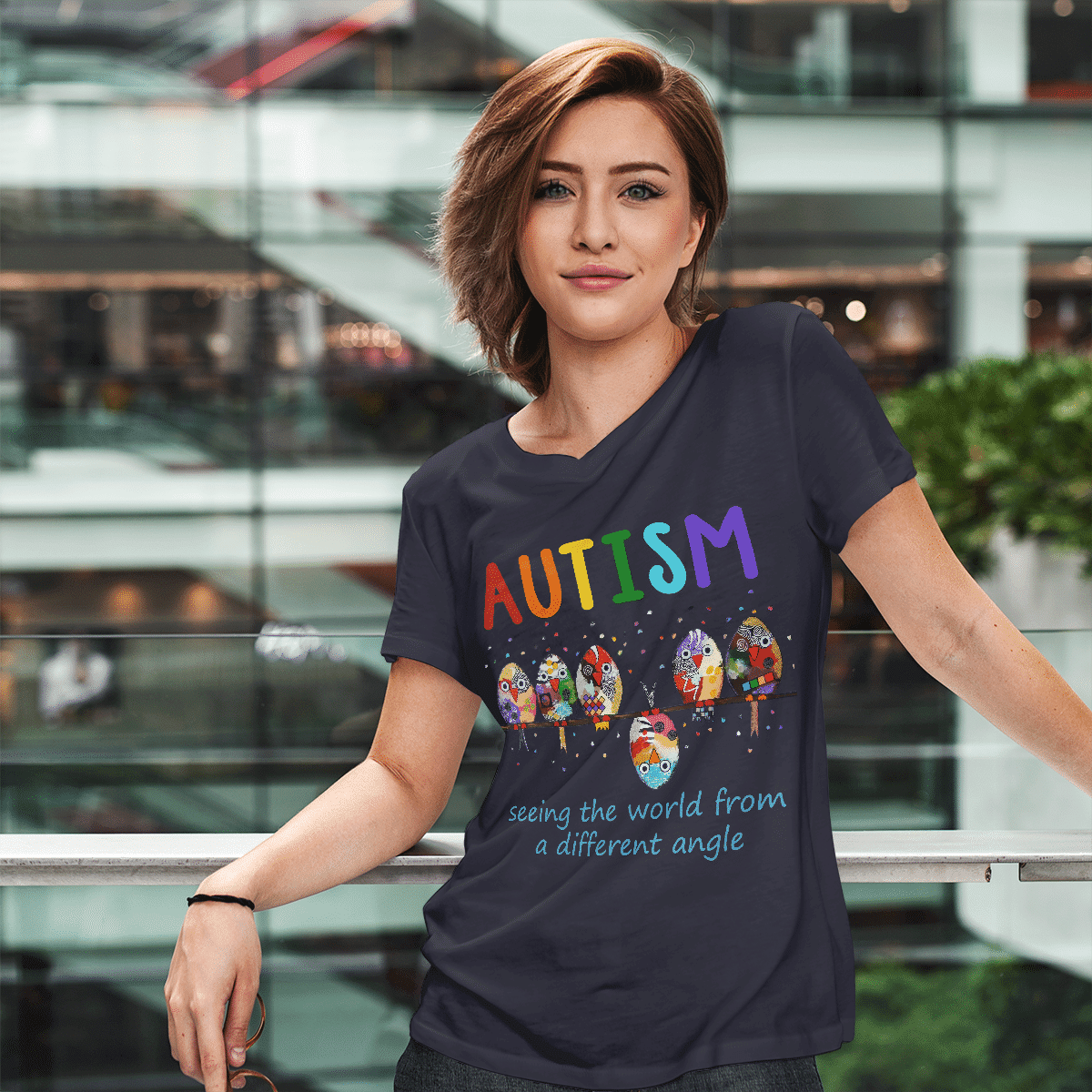Autism bird The Autism T-Shirt, Gift for People with Depression,
