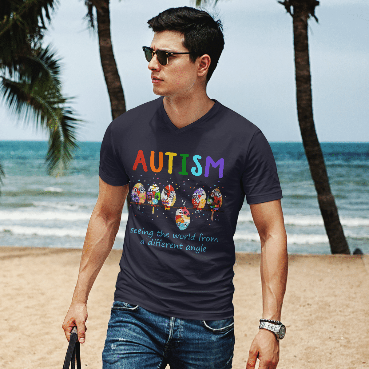 Autism bird The Autism T-Shirt, Gift for People with Depression,