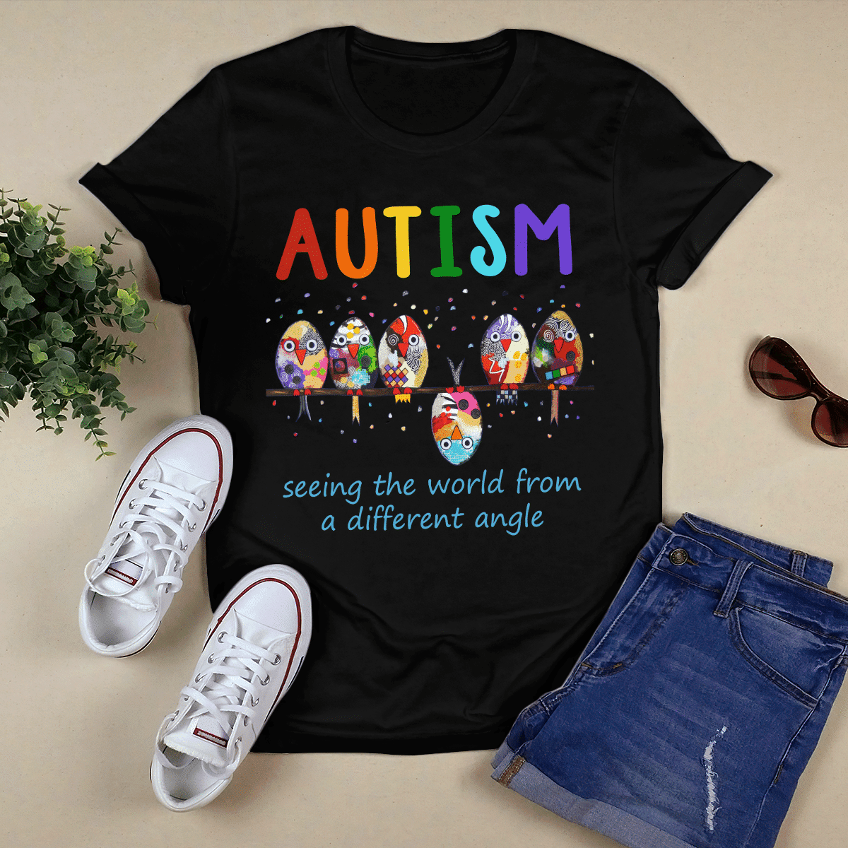 Autism bird The Autism T-Shirt, Gift for People with Depression,