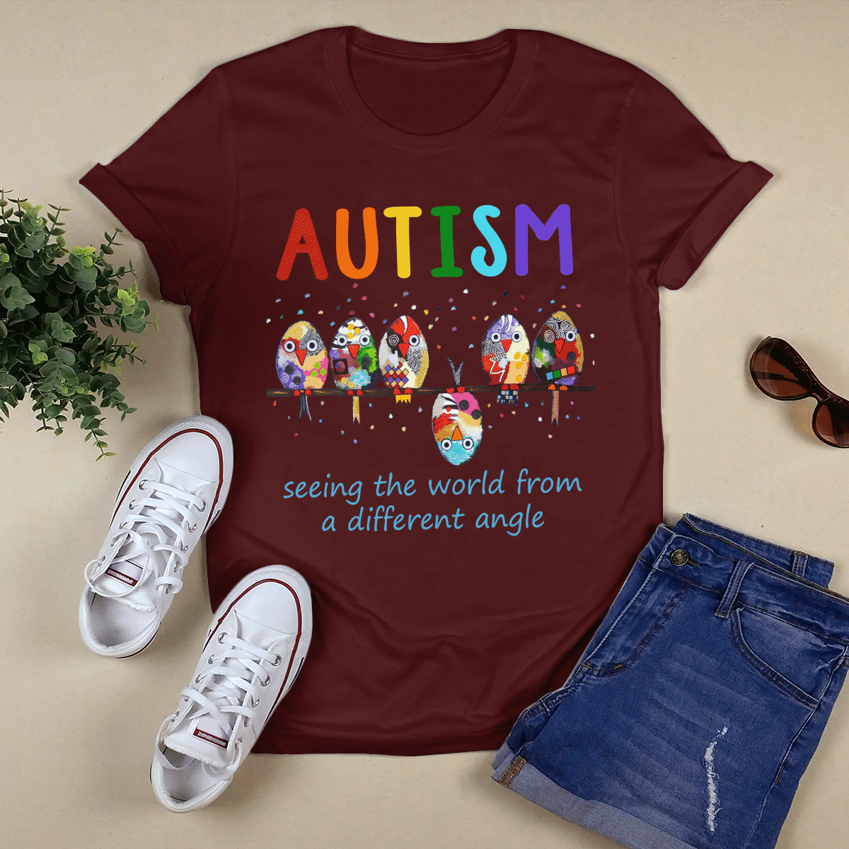 Autism bird The Autism T-Shirt, Gift for People with Depression,