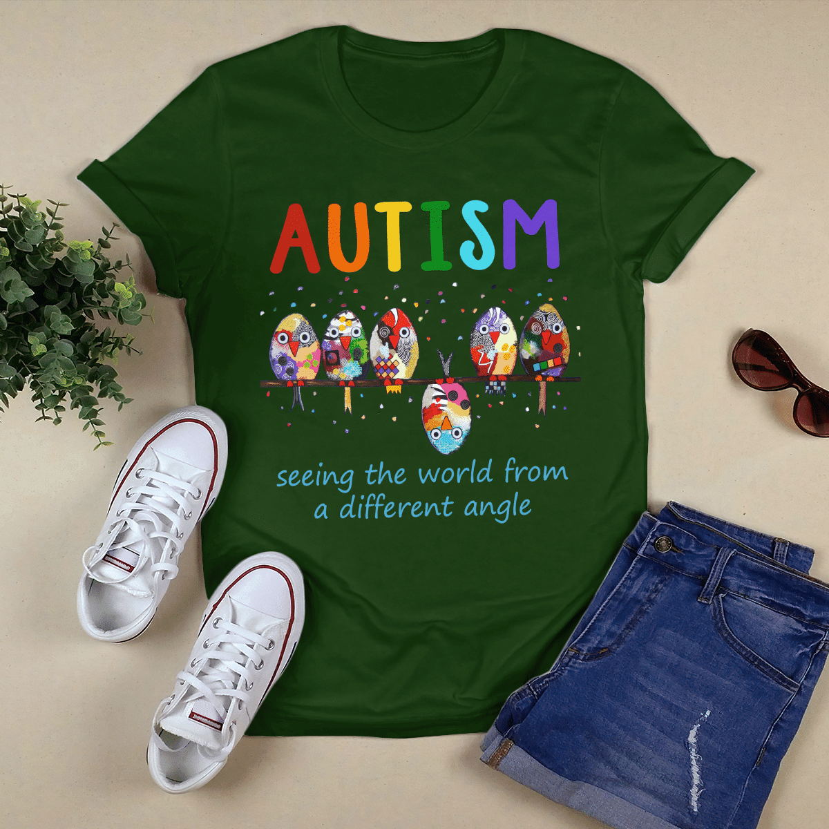 Autism bird The Autism T-Shirt, Gift for People with Depression,