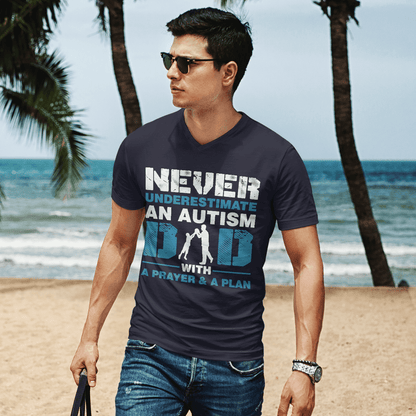 Never underestimate an autism dad The Autism T-Shirt, Gift for People with Depression,