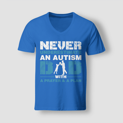 Never underestimate an autism dad The Autism T-Shirt, Gift for People with Depression,