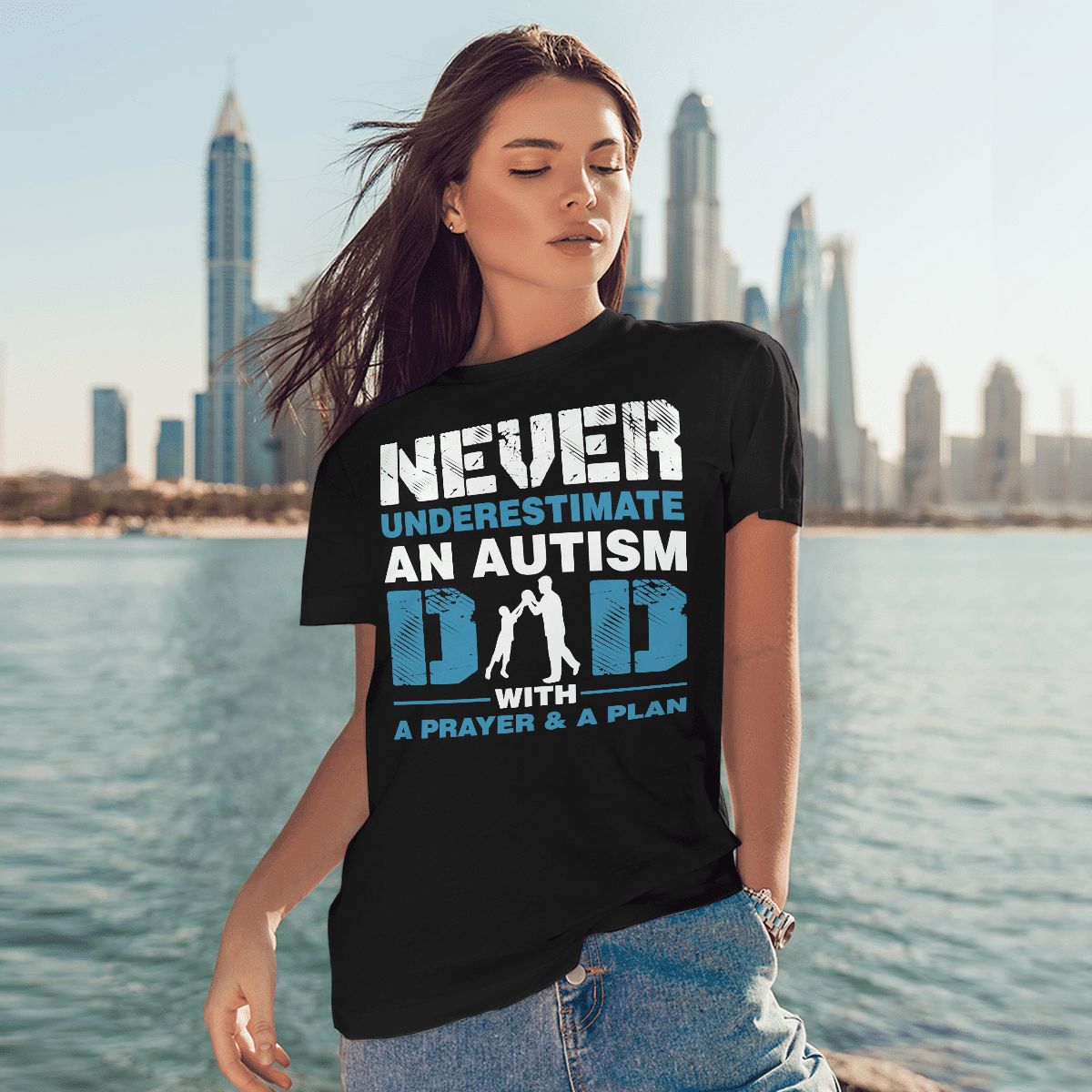 Never underestimate an autism dad The Autism T-Shirt, Gift for People with Depression,