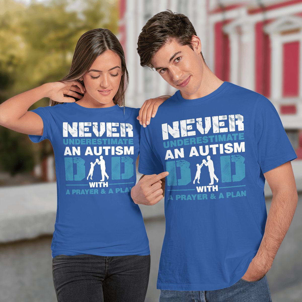 Never underestimate an autism dad The Autism T-Shirt, Gift for People with Depression,