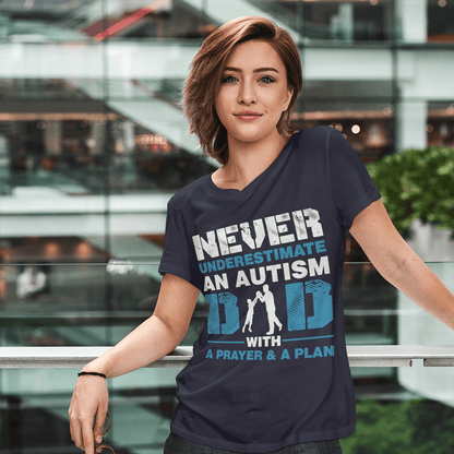 Never underestimate an autism dad The Autism T-Shirt, Gift for People with Depression,