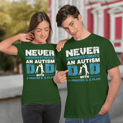 Never underestimate an autism dad The Autism T-Shirt, Gift for People with Depression,