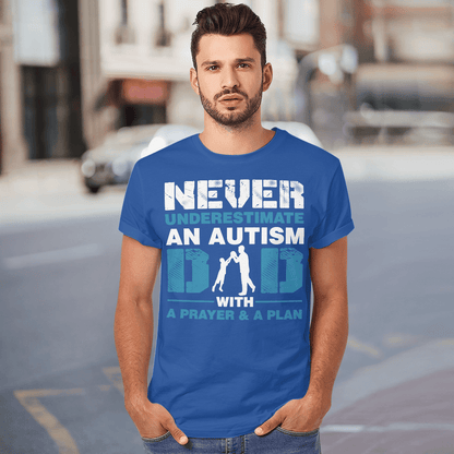 Never underestimate an autism dad The Autism T-Shirt, Gift for People with Depression,
