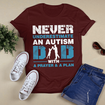 Never underestimate an autism dad The Autism T-Shirt, Gift for People with Depression,