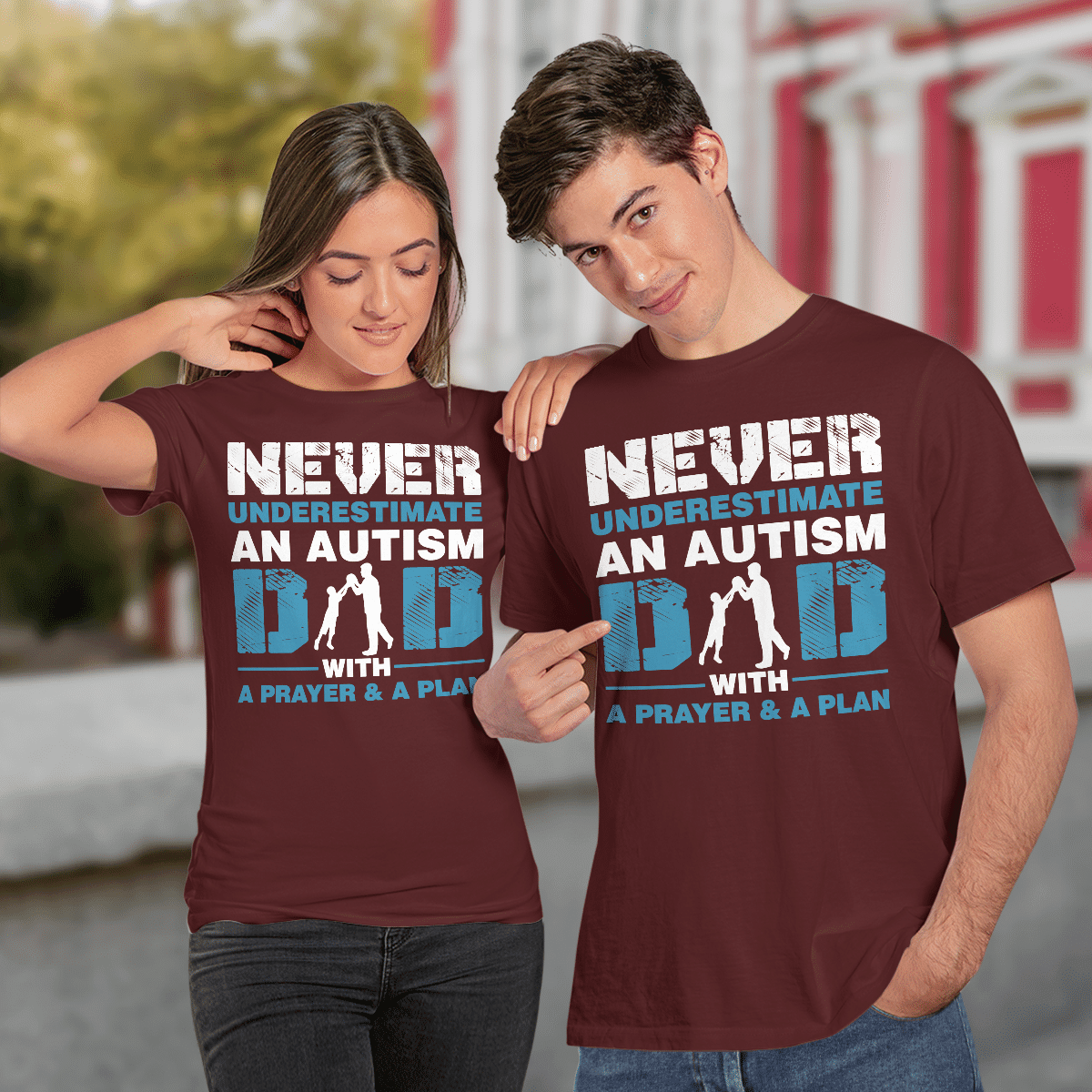 Never underestimate an autism dad The Autism T-Shirt, Gift for People with Depression,