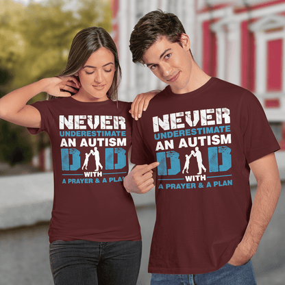 Never underestimate an autism dad The Autism T-Shirt, Gift for People with Depression,
