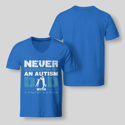 Never underestimate an autism dad The Autism T-Shirt, Gift for People with Depression,