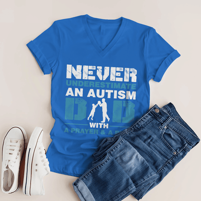 Never underestimate an autism dad The Autism T-Shirt, Gift for People with Depression,