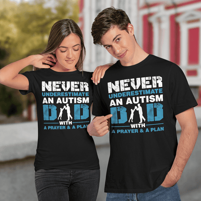 Never underestimate an autism dad The Autism T-Shirt, Gift for People with Depression,