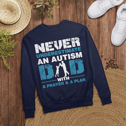 Never underestimate an autism dad The Autism T-Shirt, Gift for People with Depression,