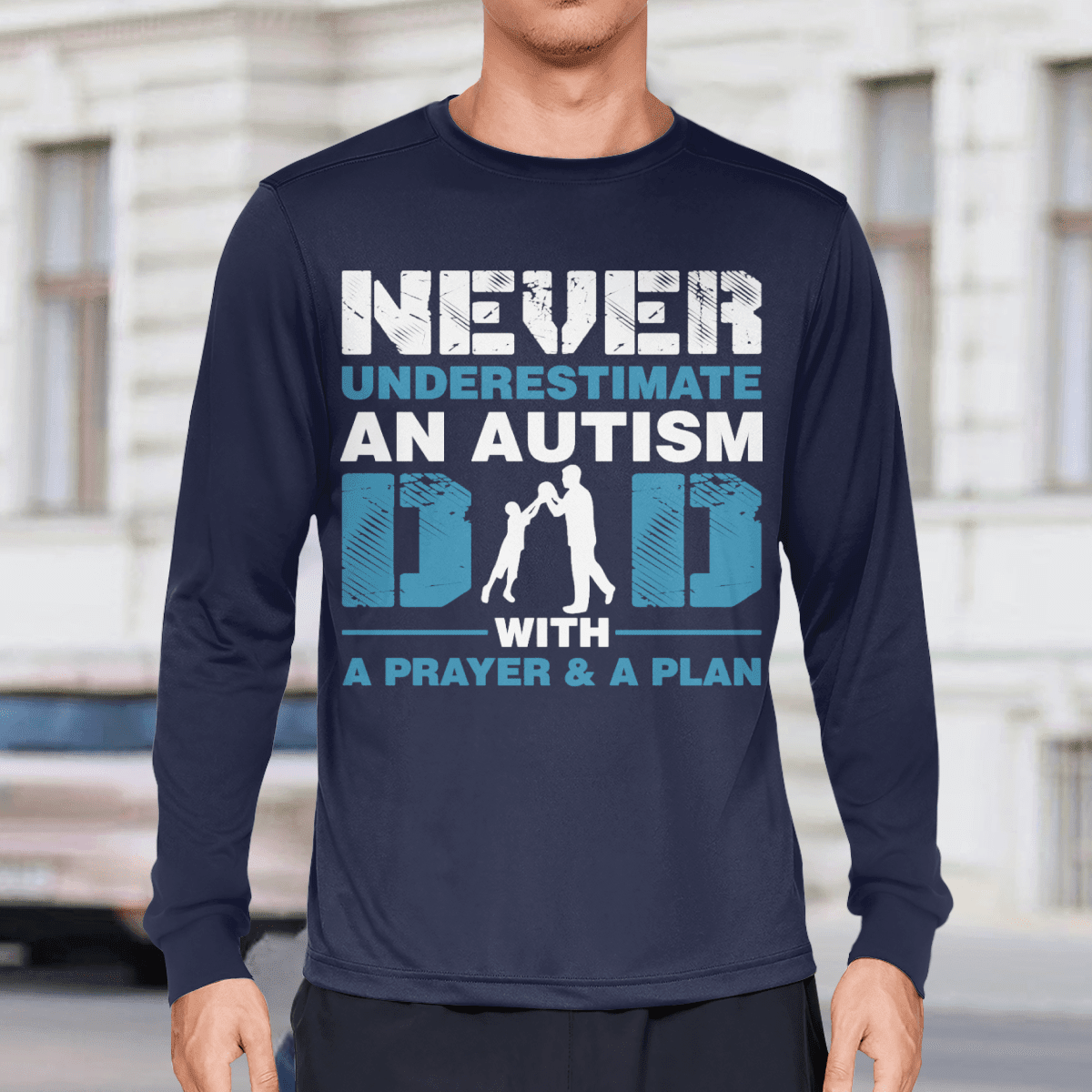 Never underestimate an autism dad The Autism T-Shirt, Gift for People with Depression,