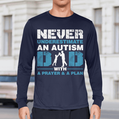 Never underestimate an autism dad The Autism T-Shirt, Gift for People with Depression,