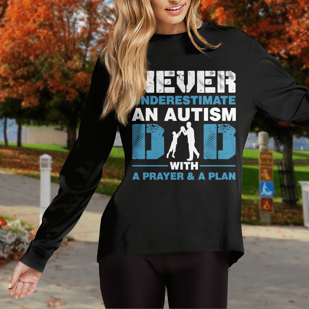 Never underestimate an autism dad The Autism T-Shirt, Gift for People with Depression,
