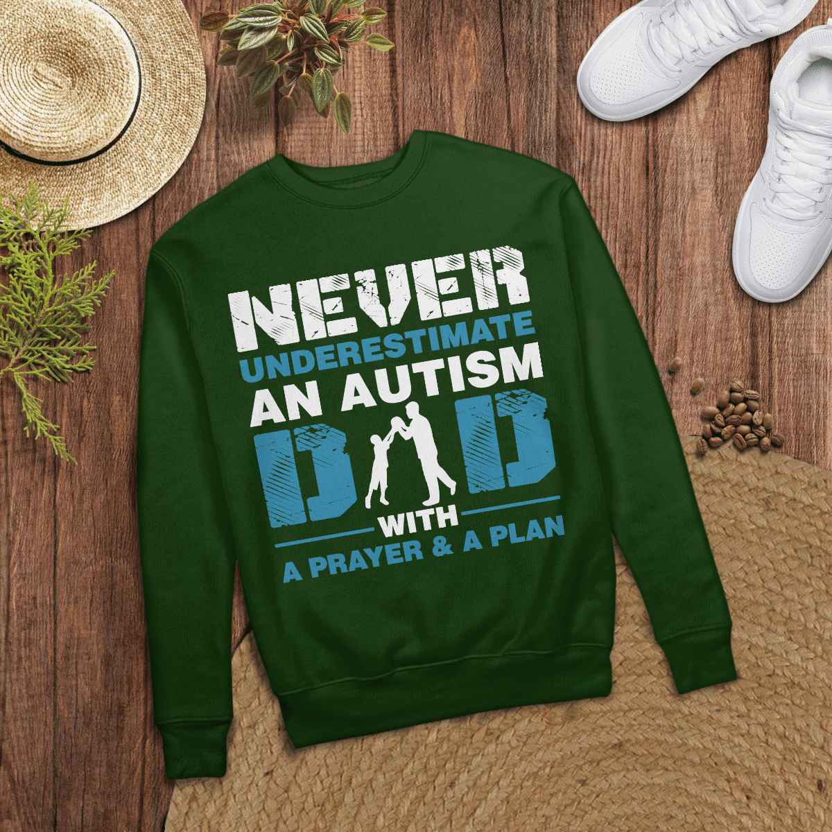 Never underestimate an autism dad The Autism T-Shirt, Gift for People with Depression,