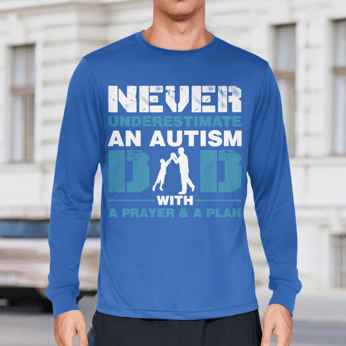 Never underestimate an autism dad The Autism T-Shirt, Gift for People with Depression,