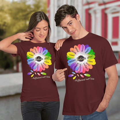 Autism diffrrent not less The Autism T-Shirt, Gift for People with Depression,