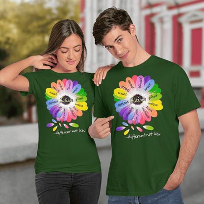 Autism diffrrent not less The Autism T-Shirt, Gift for People with Depression,