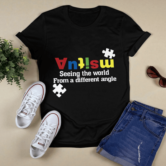 Autism seeing the world T-Shirt, Gift for People with Depression,