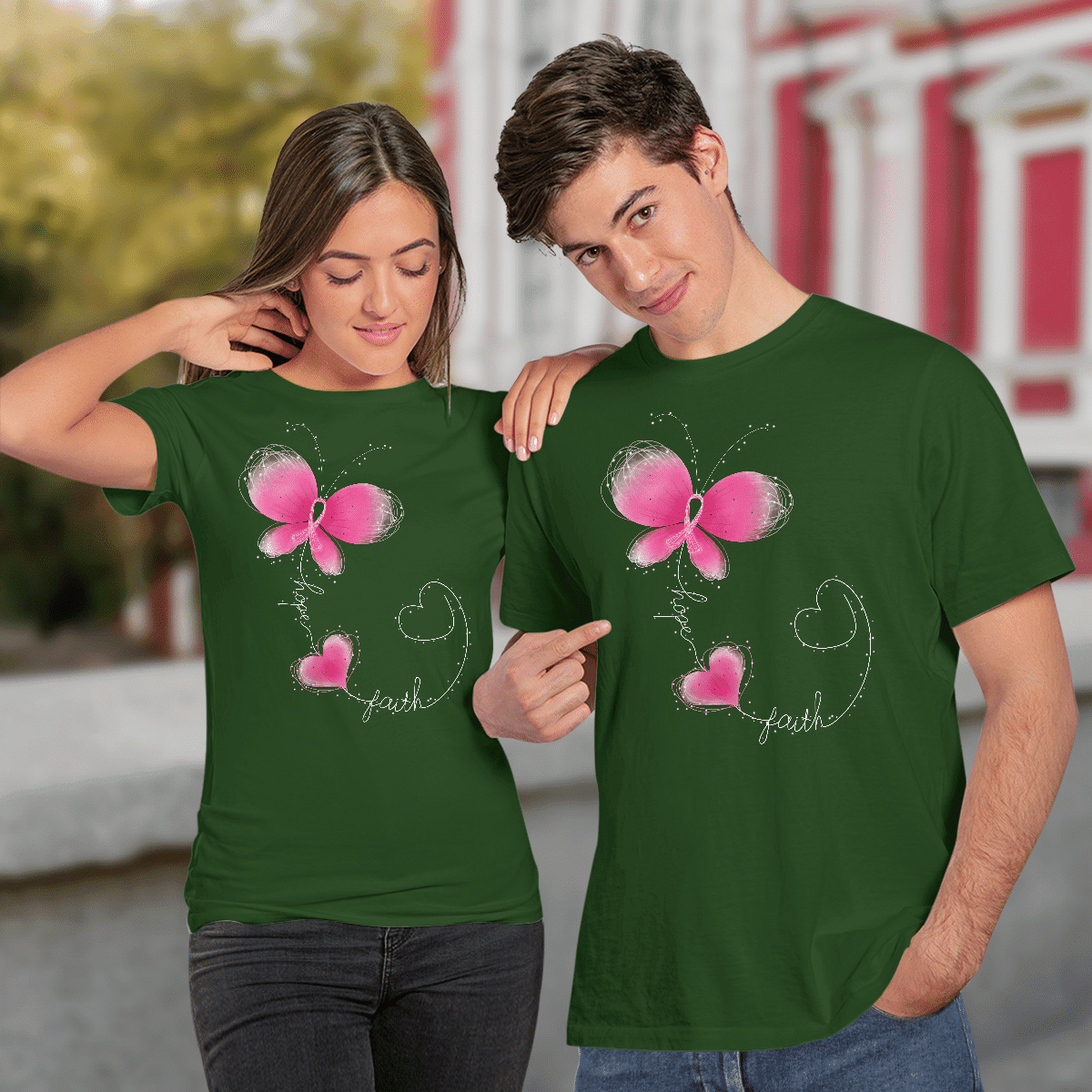 Butterfly - Breast Cancer Awareness T-Shirt, Special Gift for Breast Cancer Warrior