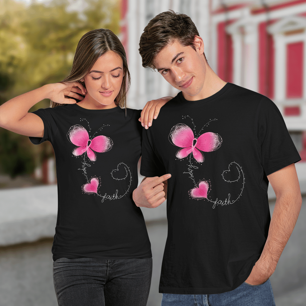 Butterfly - Breast Cancer Awareness T-Shirt, Special Gift for Breast Cancer Warrior