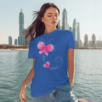 Butterfly - Breast Cancer Awareness T-Shirt, Special Gift for Breast Cancer Warrior