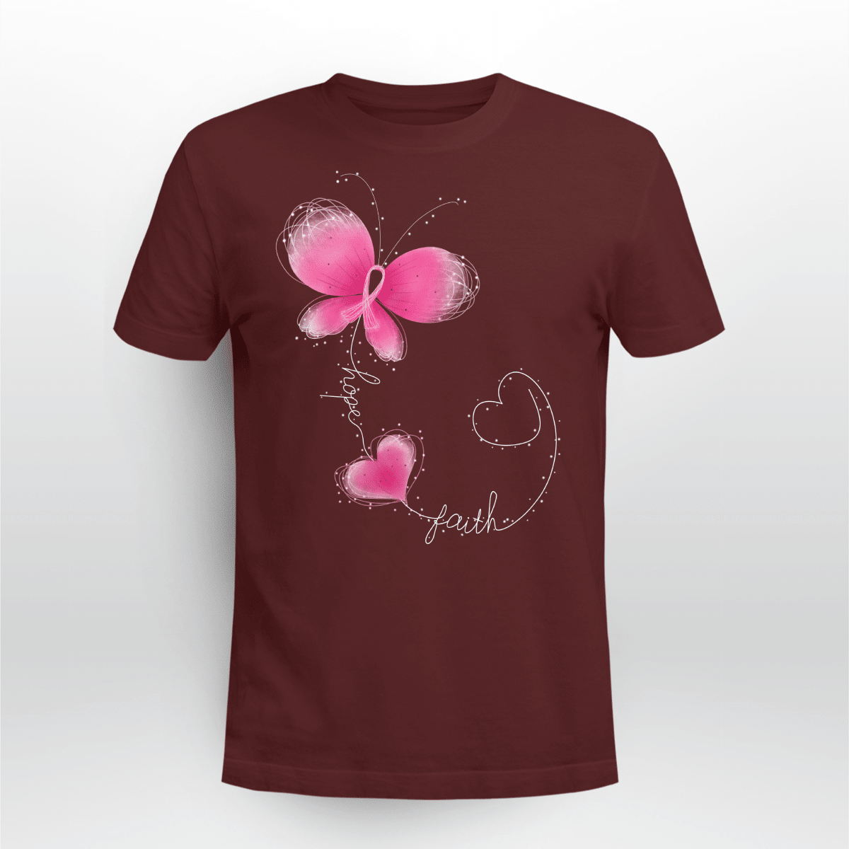 Butterfly - Breast Cancer Awareness T-Shirt, Special Gift for Breast Cancer Warrior